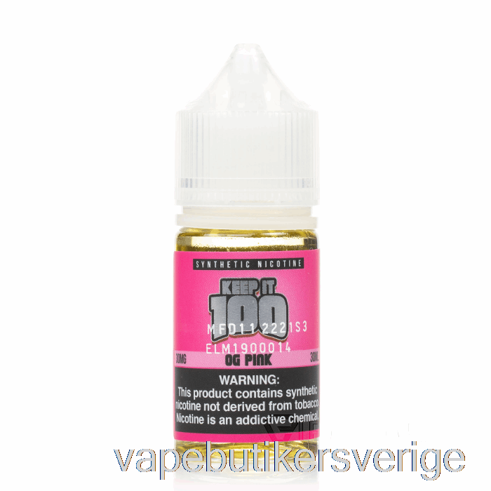 Vape Sverige Og Rosa Salter - Behåll Det 100 - 30ml 30mg